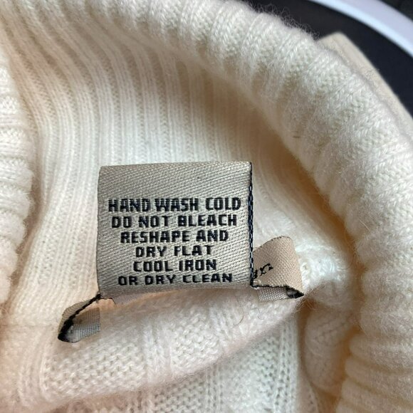 Vertical Design 2-Ply Cashmere Cable Knit Womens XL Turtleneck Sweater - Picture 10 of 12